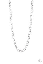 Paparazzi Accessories Alpha Silver Men's Necklace - Pure Elegance by Kym