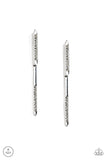 Paparazzi Accessories Very Important Vixen Silver Earrings - Pure Elegance by Kym