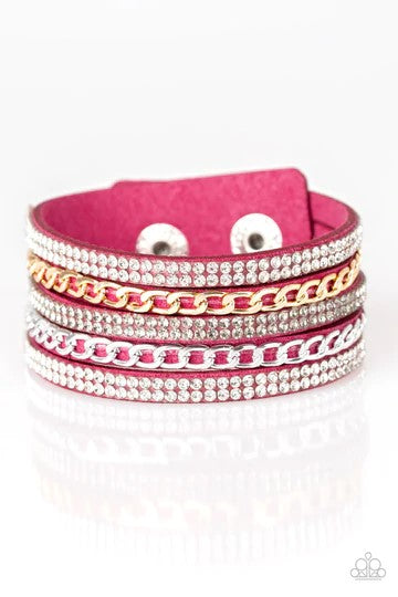 Paparazzi Jewelry Fashion Fiend - Pink Bracelet - Pure Elegance by Kym