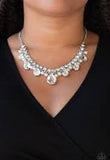 Paparazzi Accessories Knockout Queen White Necklace - Pure Elegance by Kym
