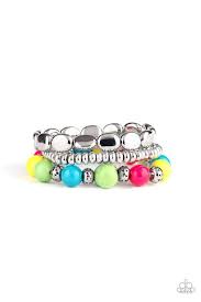 Paparazzi Accessories Prismatic Pop Multi Bracelet - Pure Elegance by Kym