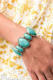 Paparazzi Accessories Feel at Homestead Blue Bracelet - Pure Elegance by Kym