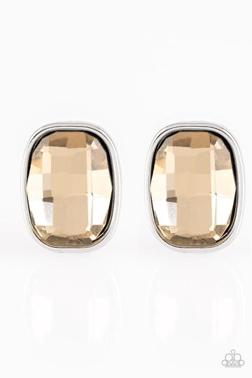 Paparazzi Accessories Incredibly Iconic Brown Earrings - Pure Elegance by Kym