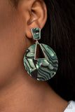 Paparazzi Jewelry Let HEIR Rip - Green Earring - Pure Elegance by Kym