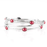 Paparazzi Accessories Bangle Belle Red Bracelet - Pure Elegance by Kym