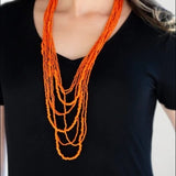 Paparazzi Accessories Totally Tonga Orange Necklace - Pure Elegance by Kym