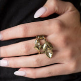 Paparazzi Accessories Flawless Foliage Brass Ring - Pure Elegance by Kym