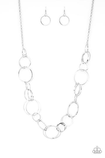 Paparazzi Accessories Natural born Ringleader Silver Necklace - Pure Elegance by Kym