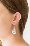 Paparazzi Accessories New Nouveau Silver Earrings - Pure Elegance by Kym