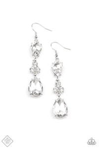 Paparazzi Jewelry Once Upon a Twinkle - White Rhinestone Earrings - Pure Elegance by Kym