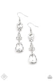 Paparazzi Jewelry Once Upon a Twinkle - White Rhinestone Earrings - Pure Elegance by Kym
