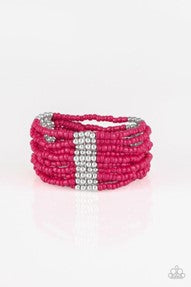 Paparazzi Jewelry Outback Odyssey - Pink Bracelet - Pure Elegance by Kym
