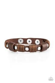 Paparazzi Accessories Road Burner Brown Bracelet - Pure Elegance by Kym