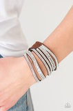 Paparazzi Jewelry Rock Star Attitude - Brown  Bracelet - Pure Elegance by Kym
