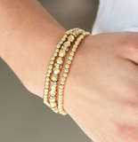 Paparazzi Accessories Let there Beam Light Gold Bracelet - Pure Elegance by Kym