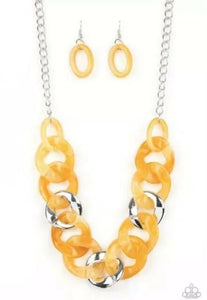 Paparazzi Accessories I have a Haute Date Yellow Necklace - Pure Elegance by Kym