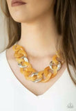 Paparazzi Accessories I have a Haute Date Yellow Necklace - Pure Elegance by Kym
