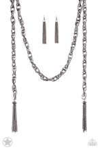 Paparazzi Accessories SCARFed for Attention Gunmetal Necklace - Pure Elegance by Kym