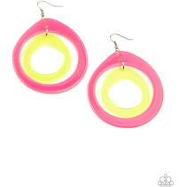Paparazzi Accessories Show Your True NEONS Multi Acrylic Hoop Earrings - Pure Elegance by Kym