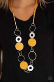 Paparazzi Accessories Sooner or LEATHER - Yellow Necklace - Pure Elegance by Kym