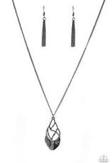 Paparazzi Jewelry Swank Bank - Black Necklace - Pure Elegance by Kym