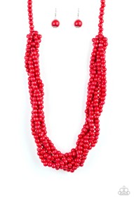 Paparazzi Jewelry Tahiti Tropic - Red Necklace - Pure Elegance by Kym