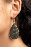 Paparazzi Accessories Tribal Takeover Copper Earrings - Pure Elegance by Kym