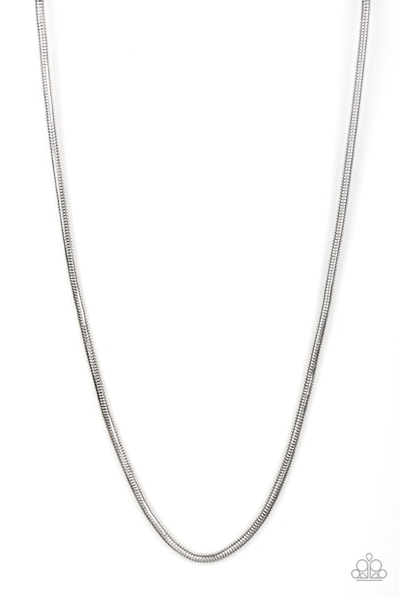 Paparazzi Accessories Victory Lap Silver Urban Necklace - Pure Elegance by Kym